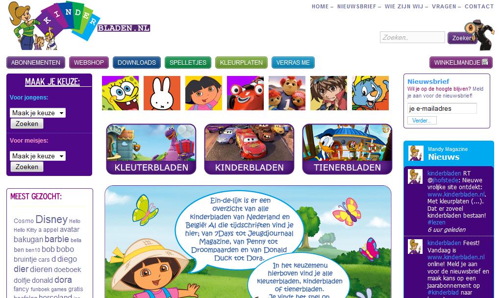Nieuwe webwinkel met uitsluitend kindertijdschriften
