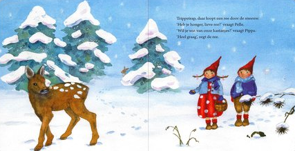 Pippa en Pelle in de sneeuw Illustratie