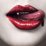 Vampire teeth and blood