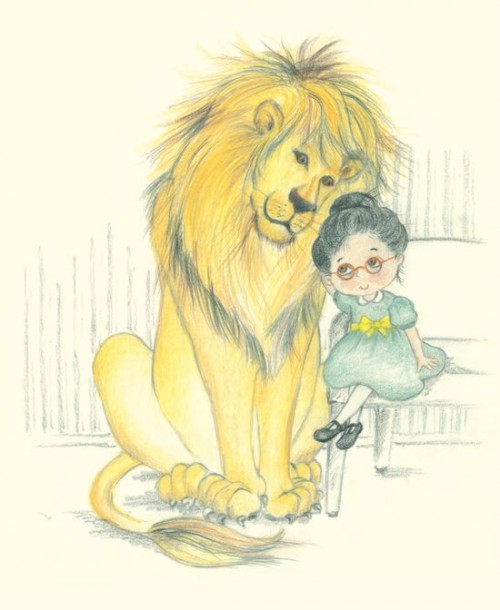 Sophia en de leeuw Illustratie