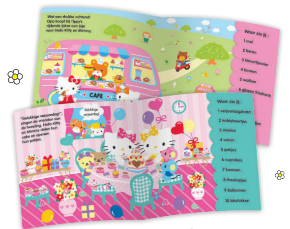 Hello Kitty Zoekboek Illustratie